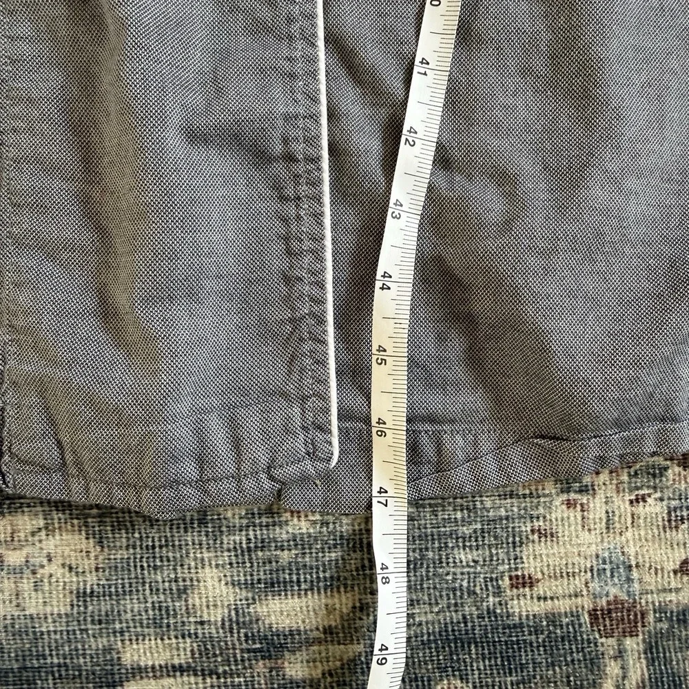Polo Ralph Lauren Mens Robe S/M Blue Gray Embroidered Logo Sleepwear Lightweight